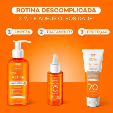 Protetor Solar Actine Colors Pele Morena FPS 70 Toque Seco 40g
