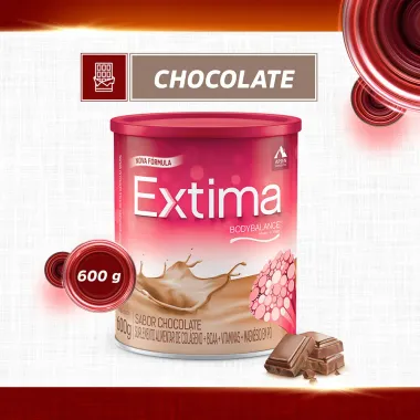 Suplemento Alimentar Extima Colágeno Sabor Chocolate Lata 600g