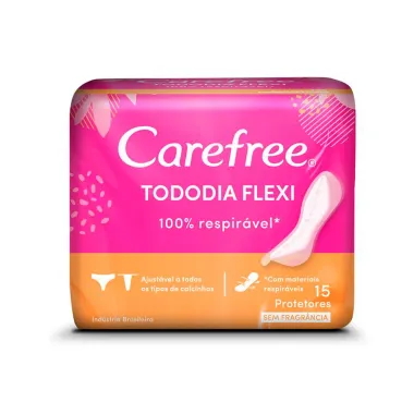 Protetor Diário Carefree Todo dia Flexi sem Perfume 15 Unidades