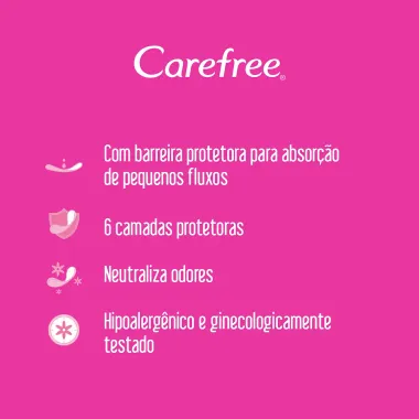 Protetor Diário Carefree Todo dia Flexi sem Perfume 15 Unidades