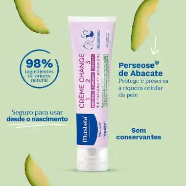 Creme Mustela Vitaminado Preventivo de Assaduras Tripla Ação 108g