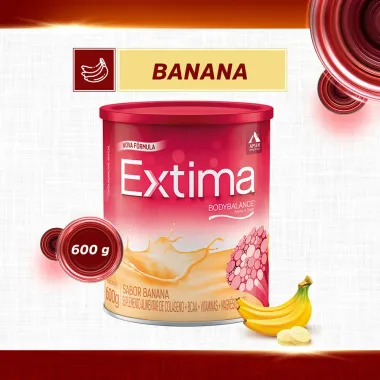 Suplemento Alimentar Extima Colágeno Sabor Banana Lata 600g