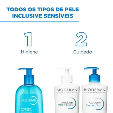 Bioderma Atoderm Gel Douche Higiene Di&aacute;ria Antirressecamento 500ml