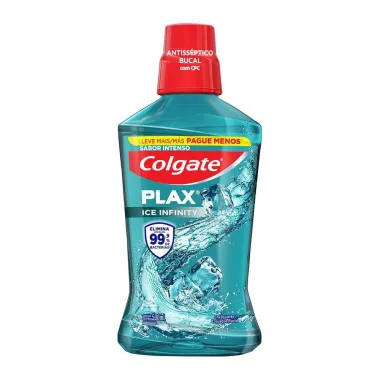 Enxaguante Bucal Colgate Plax Ice Infinity  Refrescância Leve 500ml Pague 350ml