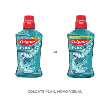 Enxaguante Bucal Colgate Plax Ice Infinity  Refrescância Leve 500ml Pague 350ml