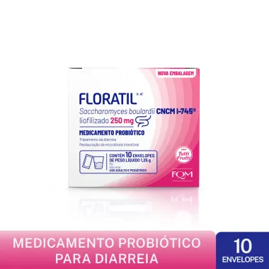 Floratil AT 250mg Sach&ecirc; com 10 Unidades de 1,25g cada