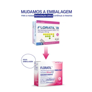 Floratil AT 250mg Sach&ecirc; com 10 Unidades de 1,25g cada