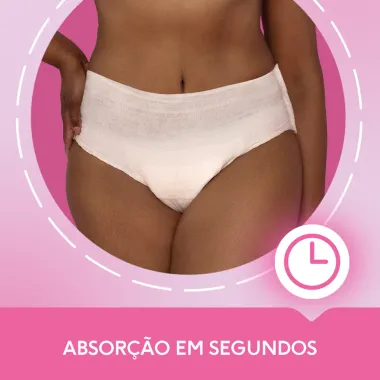 Roupa Íntima Plenitud Femme Tamanho P/M com 8 Unidades