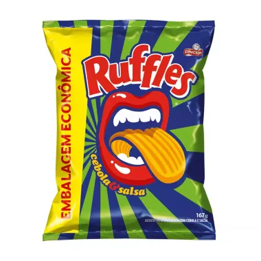 Batata Ruffles Elma Chips Sabor Cebola e Salsa 167g