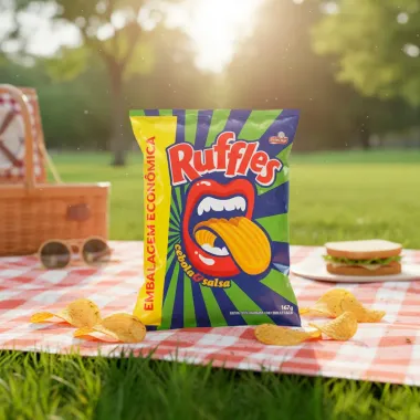 Batata Ruffles Elma Chips Sabor Cebola e Salsa 167g