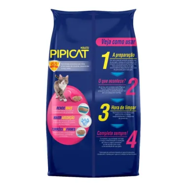 Areia Higiênica Pipicat Floral Perfumada para Gato com 4kg