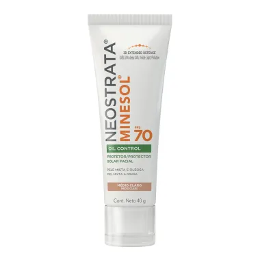 Protetor Solar Facial Neostrata Minesol Oil Control FPS 70 Cor Médio Claro 40g