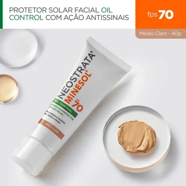 Protetor Solar Facial Neostrata Minesol Oil Control FPS 70 Cor Médio Claro 40g