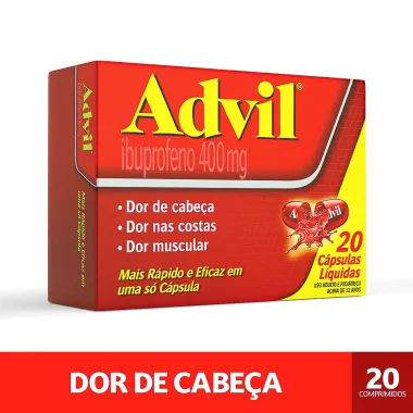 Advil 400mg com 20 Cápsulas Líquidas