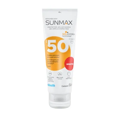 Protetor Solar Sunmax Sensitive FPS 50 Loção Oil Free 60ml