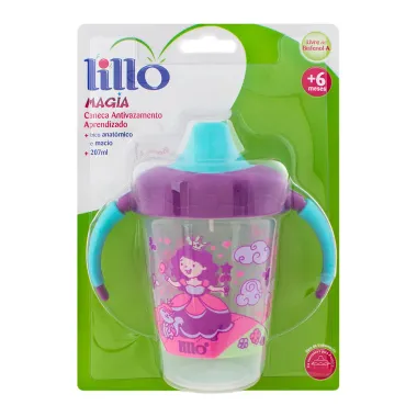 Caneca Antivazamento Lillo Magia Aprendizado 6+ Meses Cor Lilás 207ml