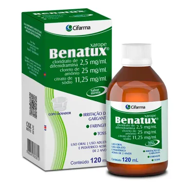 Benatux Xarope Sabor Menta com 120ml