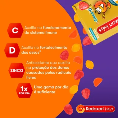 Redoxitos+ Vitamina C, D e Zinco com 25 Gomas
