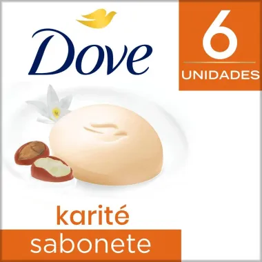 Sabonete em Barra Dove Delicious Care Karité Leve Mais Por Menos com 6 Unidades de 90g cada