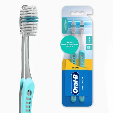 Escova Dental Oral-B Indicator Macia Cabe&ccedil;a 30 Cores Sortidas Leve 2 Pague 1