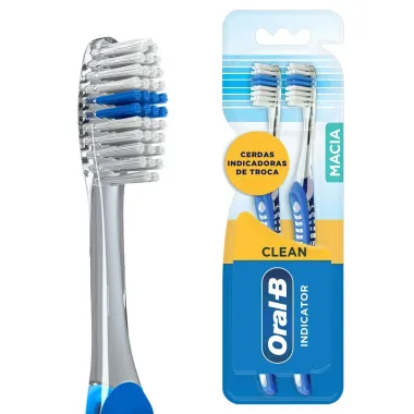 Escova Dental Oral-B Indicator Macia Cabe&ccedil;a 40 Cores Sortidas Leve 2 Pague 1