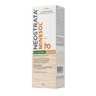 Protetor Solar Facial Neostrata Minesol Oil Control FPS 70 Pele Morena Mais 40g