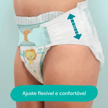 Fralda Pampers Confort Sec Tamanho P Pacote Mega com 50 Fraldas Descart&aacute;veis