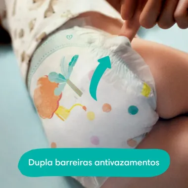 Fralda Pampers Confort Sec Tamanho P Pacote Mega com 50 Fraldas Descart&aacute;veis