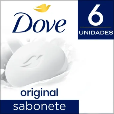 Sabonete em Barra Dove Original com 6 Unidades de 90g cada Leve Mais Por Menos
