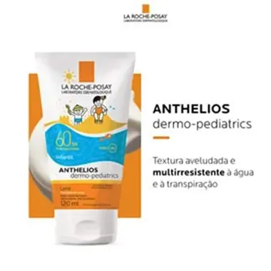 Protetor Solar Anthelios Dermo-Pediatrics FPS 60 Leite com 120ml