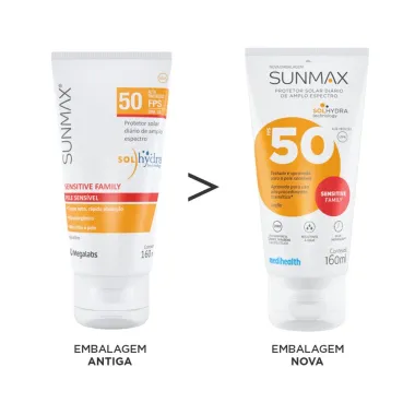 Protetor Solar Sunmax Sensitive FPS 50 Loção 160ml