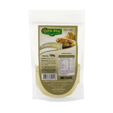 Gengibre em P&oacute; Viver Bem com 100g