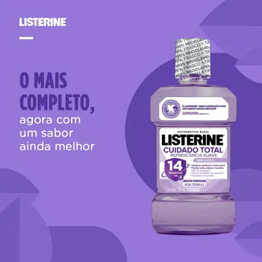 Enxaguante Bucal Listerine Cuidado Total Zero Menta Fresca 250ml