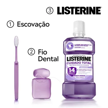 Enxaguante Bucal Listerine Cuidado Total Zero Menta Fresca 250ml