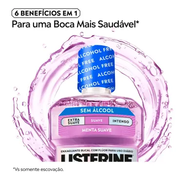 Enxaguante Bucal Listerine Cuidado Total Zero Menta Fresca 250ml