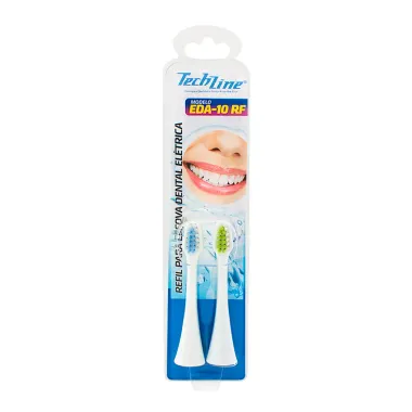 Refil para Escova Dental à Pilha Techline EDA-10 RF com 2 Unidades