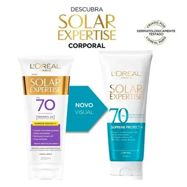 Protetor Solar Corporal Lor&eacute;al Expertise Supreme Protect 4 FPS 70 200ml