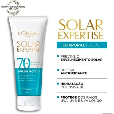 Protetor Solar Corporal Lor&eacute;al Expertise Supreme Protect 4 FPS 70 200ml