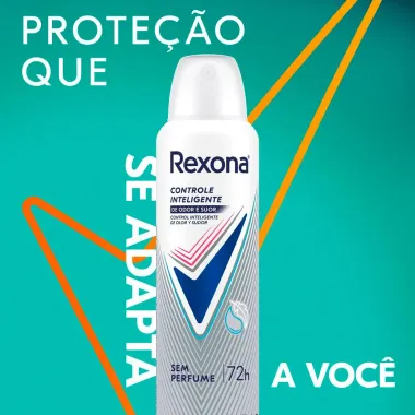 Desodorante Rexona Aerosol Controle Inteligente de Odor e Suor Sem Perfume Antitranspirante 72h 150ml