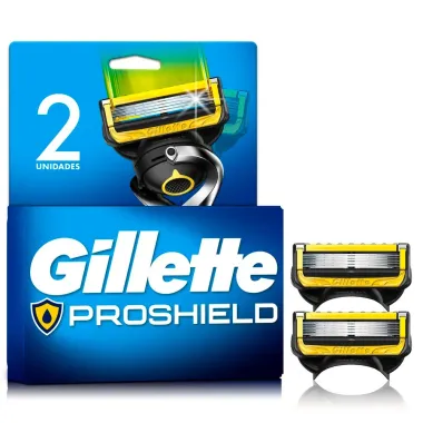 Carga para Aparelho de Barbear Gillette Proshield com  2 Unidades