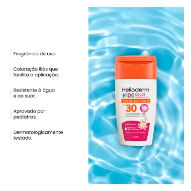 Protetor Solar Infantil Helioderm Suncare Kids Color FPS 30 120ml