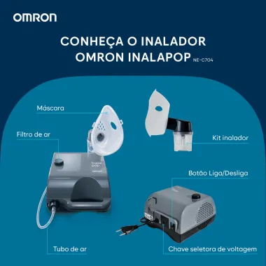 Inalador Ar Comprimido Omron InalaPop NE-C704