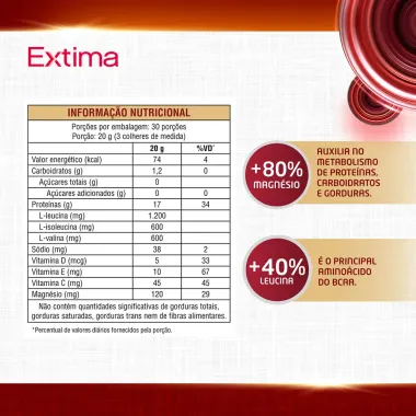 Suplemento Alimentar Extima Colágeno Sabor Baunilha com 30 Sachês