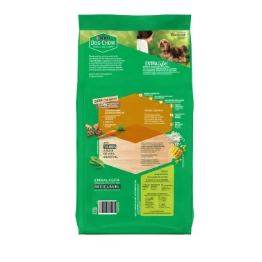 Ra&ccedil;&atilde;o para C&atilde;es Dog Chow Extra Life Adultos Minis e Pequenos Carne Frango e Arroz 3kg
