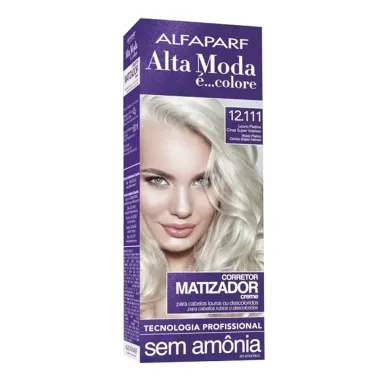 Corretor Matizador Creme Altamoda Alfaparf Louro Platina Cinza Super Intenso 12.111 Kit