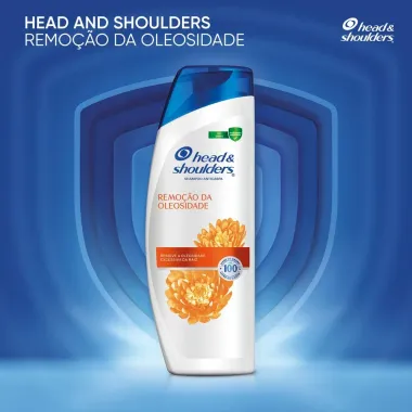 Shampoo Head & Shoulders Remo&ccedil;&atilde;o da Oleosidade Cuidados com a Raiz 400ml