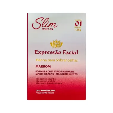 Henna para Sobrancelhas Expressão Facial Slim Marrom com 1,25g