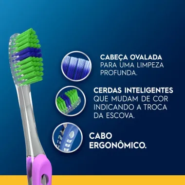 Escovas Dental Oral-B Clean Indicator Color Collection Macia 4 Unidades