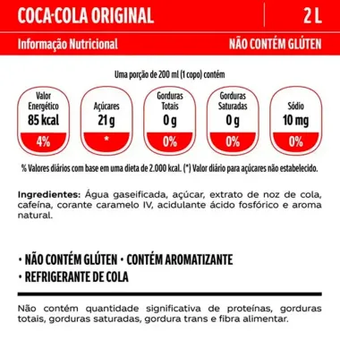 Refrigerante Coca Cola Pet 2 Litros