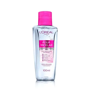 Água Micelar L'oréal Solução de Limpeza 5 em 1 100ml